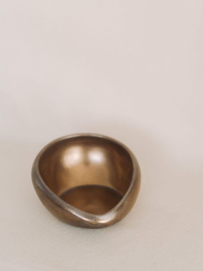Bol oval Auriu din ceramica handmade | POEMI
