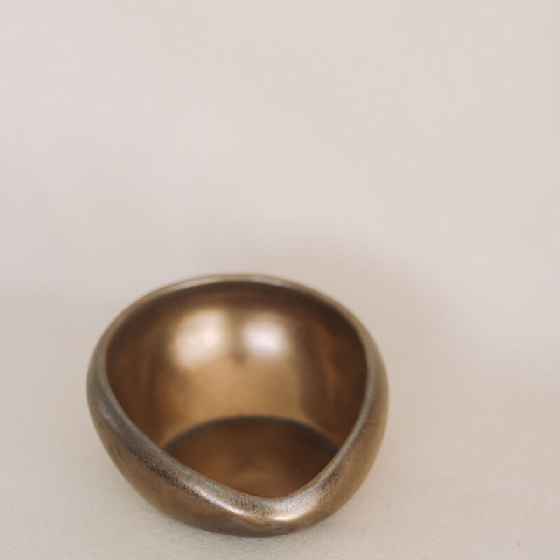 Bol oval Auriu din ceramica handmade | POEMI