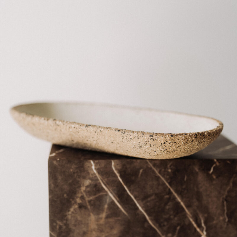 602 – 20 Platou oval Wa din gresie ceramica de tip terrazzo | POEMI