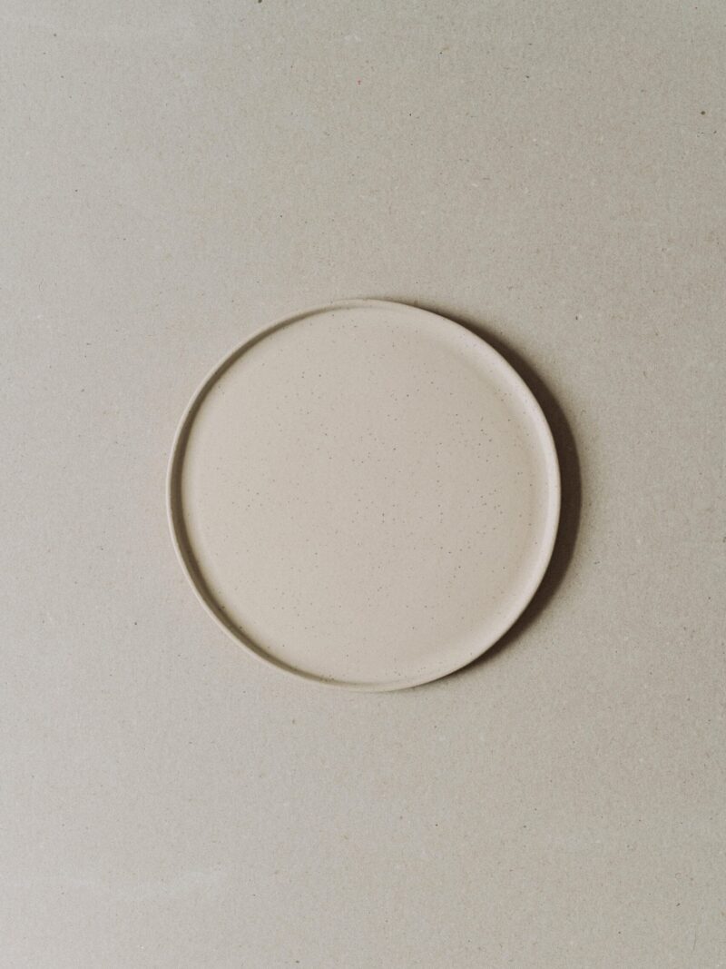 Farfurie 15 cm Terra Vanilla din gresie ceramica bej | POEMI