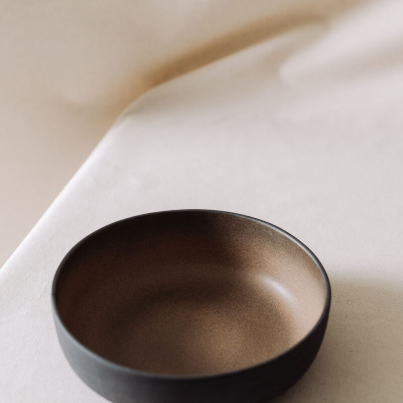 602-291 Bol 25 cm Fika din gresie ceramica neagra | POEMI