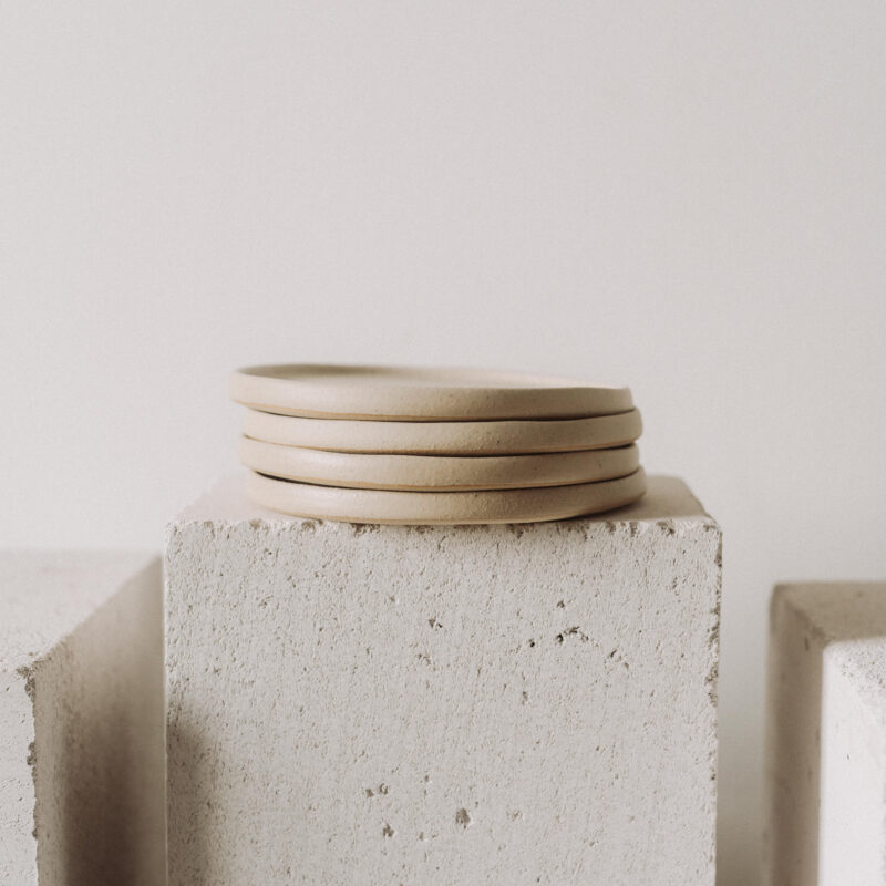 Farfurie 15 cm Terra Vanilla din gresie ceramica bej | POEMI