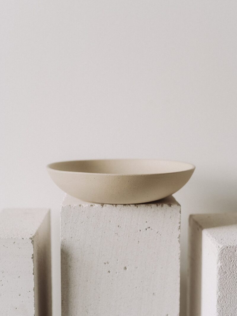 Bowl 26 cm Terra Vanilla beige stoneware | POEMI