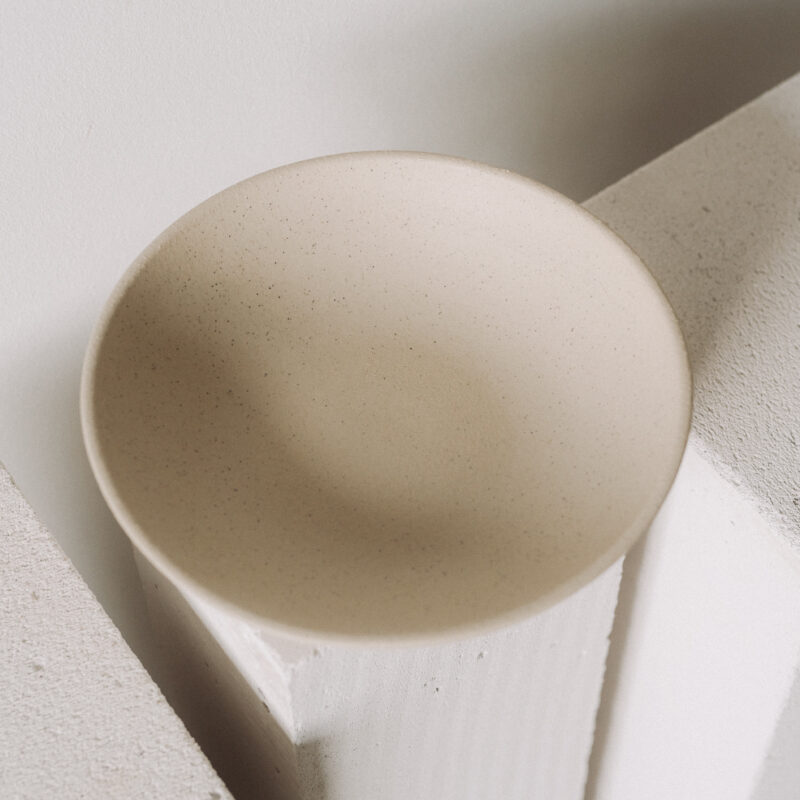 Bol 26 cm Terra Vanilla din gresie ceramica bej | POEMI