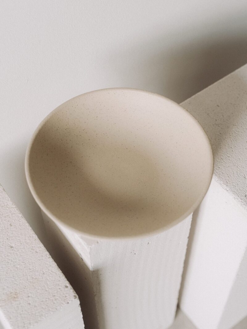 Bol 26 cm Terra Vanilla din gresie ceramica bej | POEMI