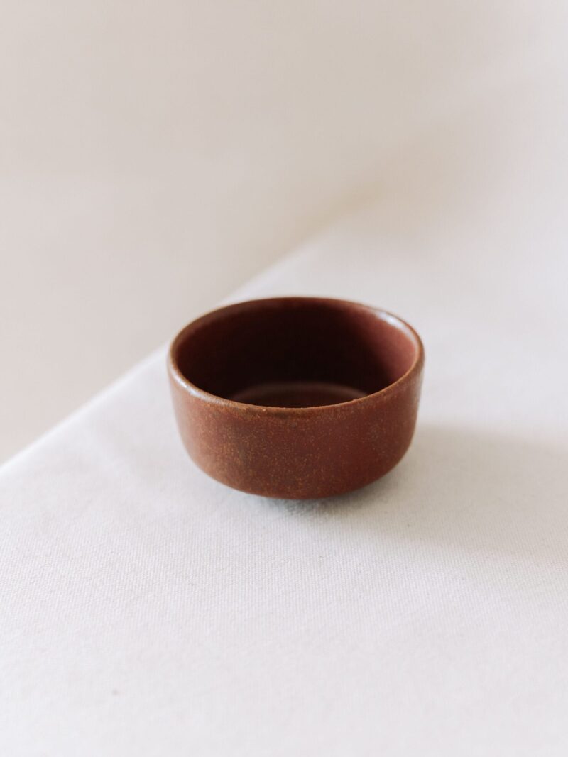 Bol ocru 10 cm din ceramica handmade | POEMI