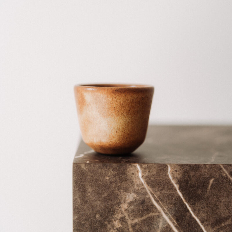 Ceasca 60 ml Wa din gresie ceramica neagra | POEMI