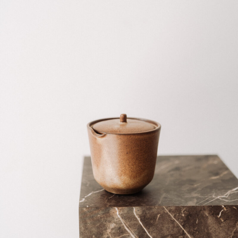 Ceainic 280 ml Wa din gresie ceramica neagra | POEMI