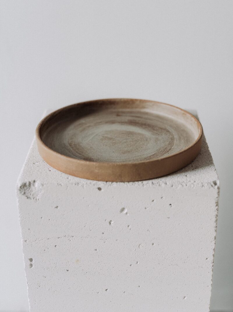 Farfurie 22 cm Earth din gresie ceramica terracotta | POEMI