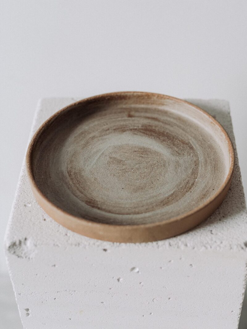 Farfurie 22 cm Earth din gresie ceramica terracotta | POEMI