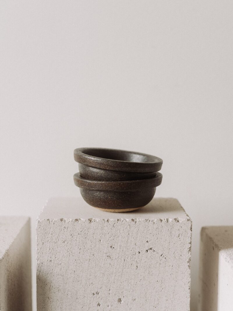 Bol 12 cm Earth din gresie ceramica bej cu picatele | POEMI