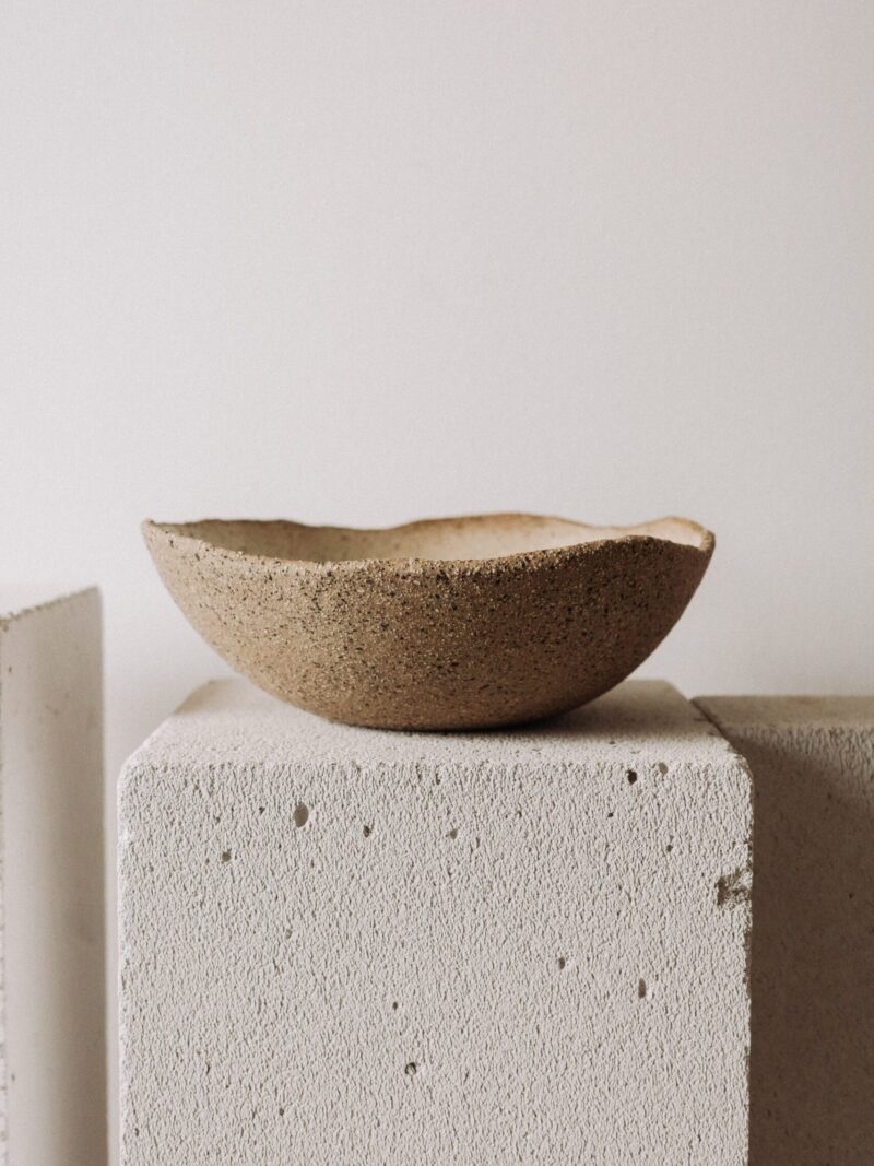 Bol 26 cm Umbria din gresie ceramica bej | POEMI