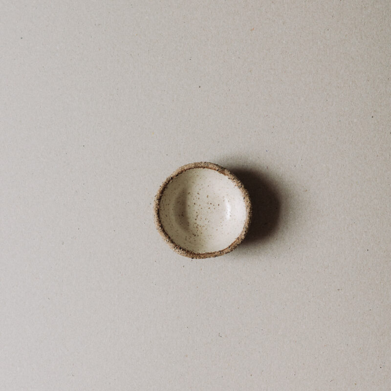 Bol 11 cm Umbria din gresie ceramica bej cu continut de samota | POEMI