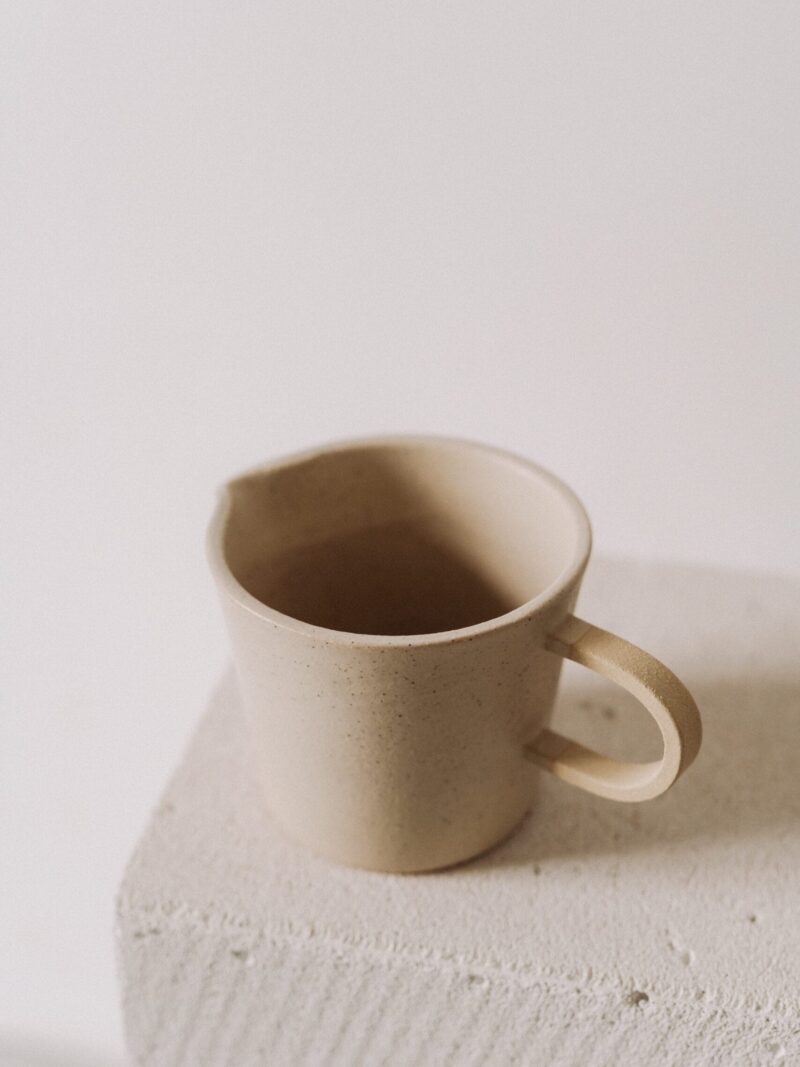 602 – 109 Poemi 0.7L Terra Vanilla stoneware jug in beige | POEMI