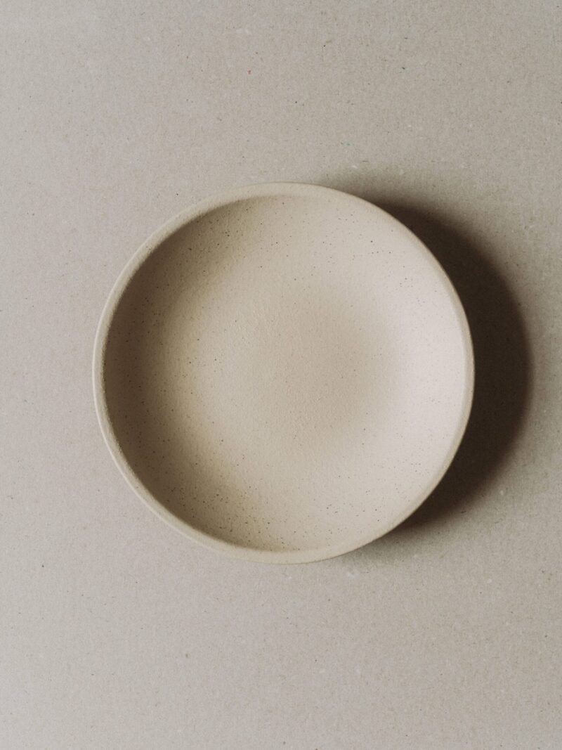 Semibol 22 cm Terra Vanilla din gresie ceramica bej | POEMI