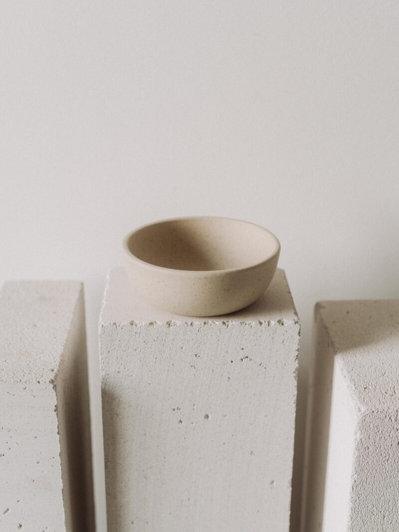 Bol 14 cm Terra Vanilla din gresie ceramica bej | POEMI, Ceramica handmade