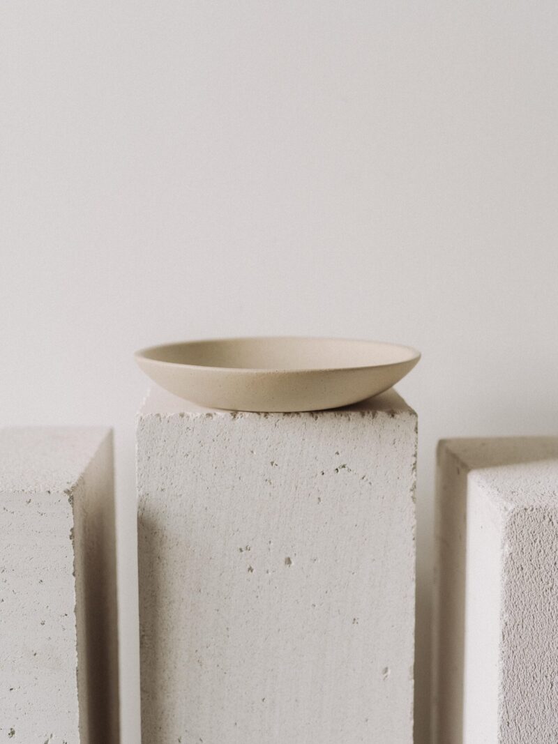 22 cm Semibowl Terra Vanilla in beige ceramic stoneware | POEMI