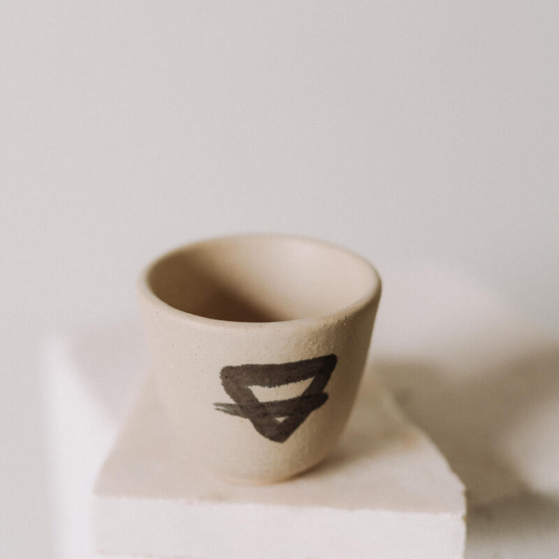 Ceasca 200 ml Earth din gresie ceramica bej | POEMI