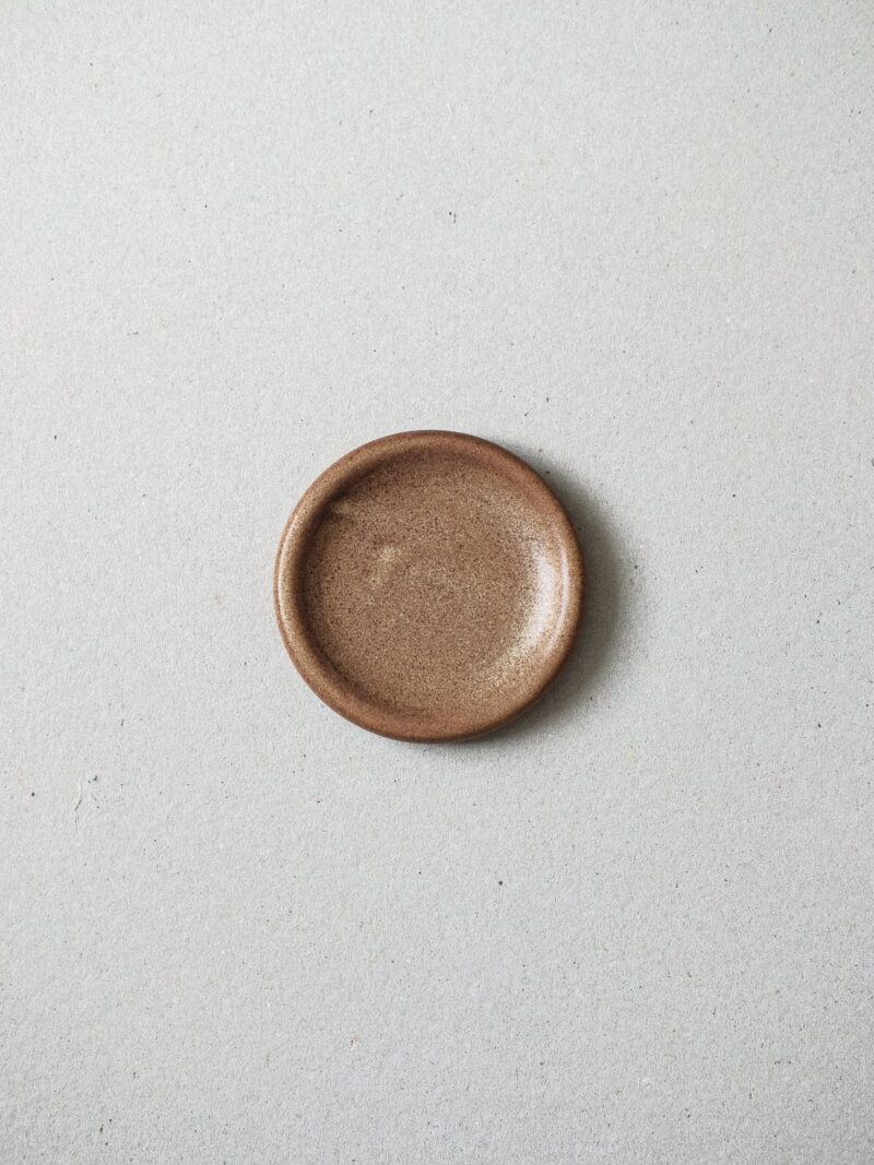 Farfurie 12 cm Brown din ceramica handmade | POEMI