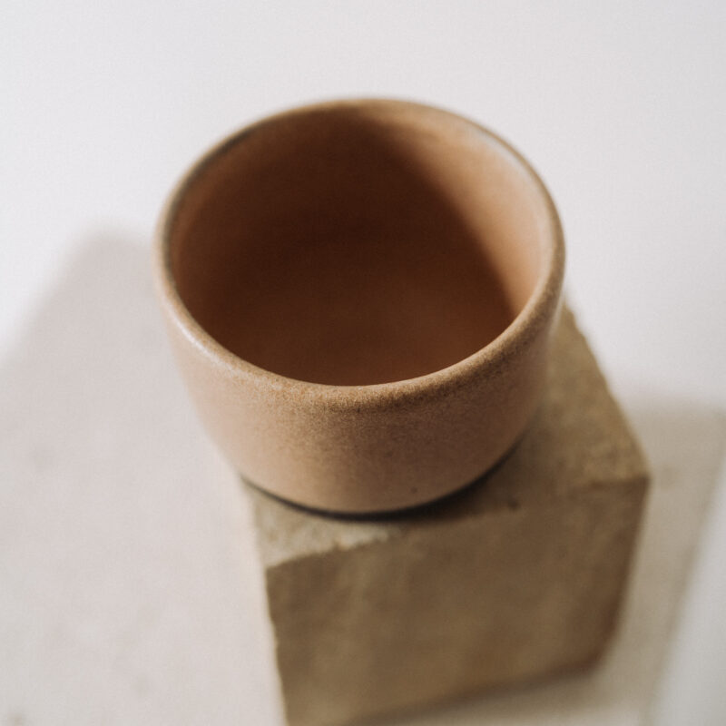 Ceasca 200 ml Fika din gresie ceramica neagra | POEMI