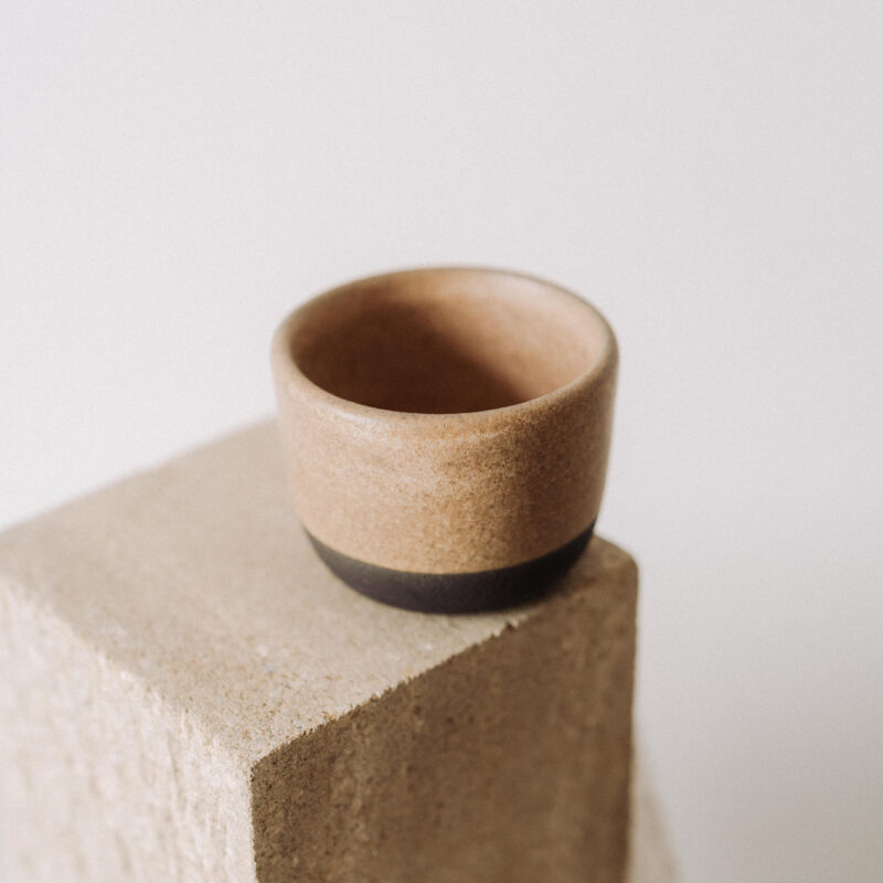 Ceasca 100 ml Fika din gresie ceramica neagra | POEMI