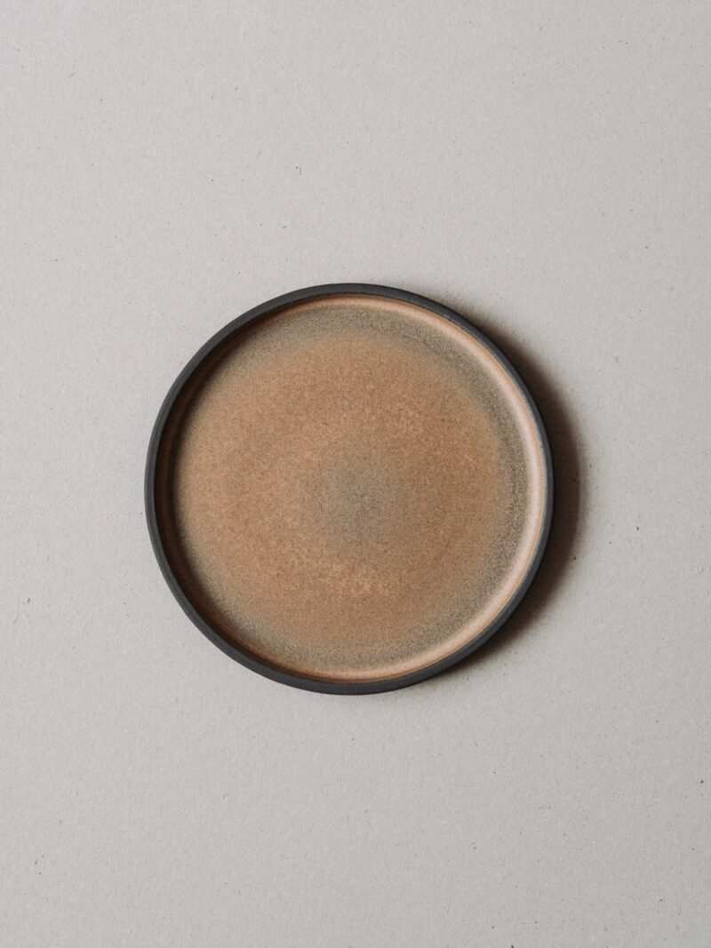 Farfurie 20 cm Fika din gresie ceramica neagra | POEMI