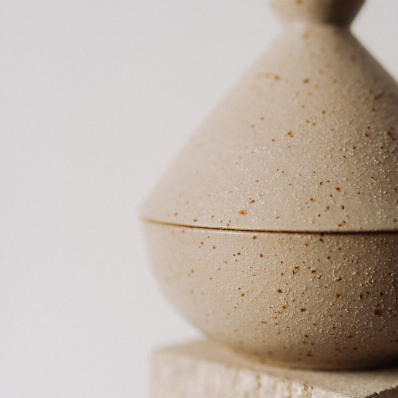 Suport palo santo Japandi din gresie ceramica cu picatele | POEMI