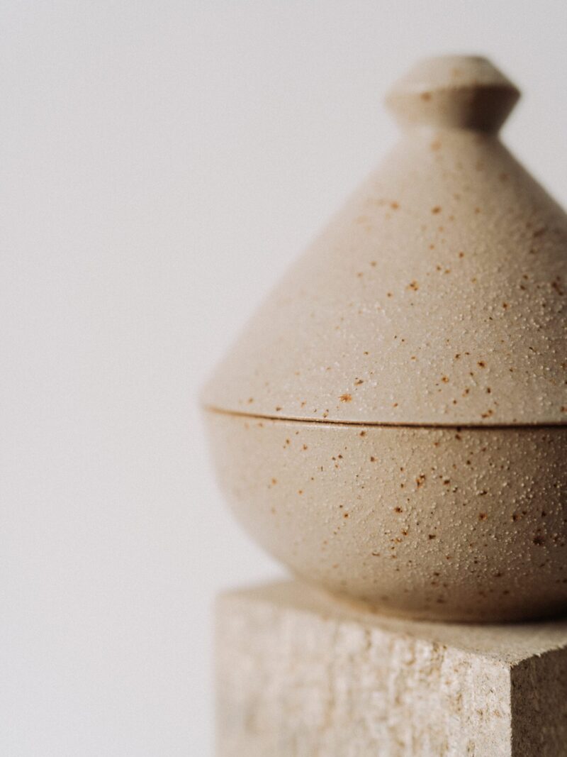 Suport palo santo Japandi din gresie ceramica cu picatele | POEMI
